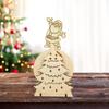 Wooden Christmas Tree Centerpiece Bookshelf Figure Table Kitchen Cabinet Holiday Collectible