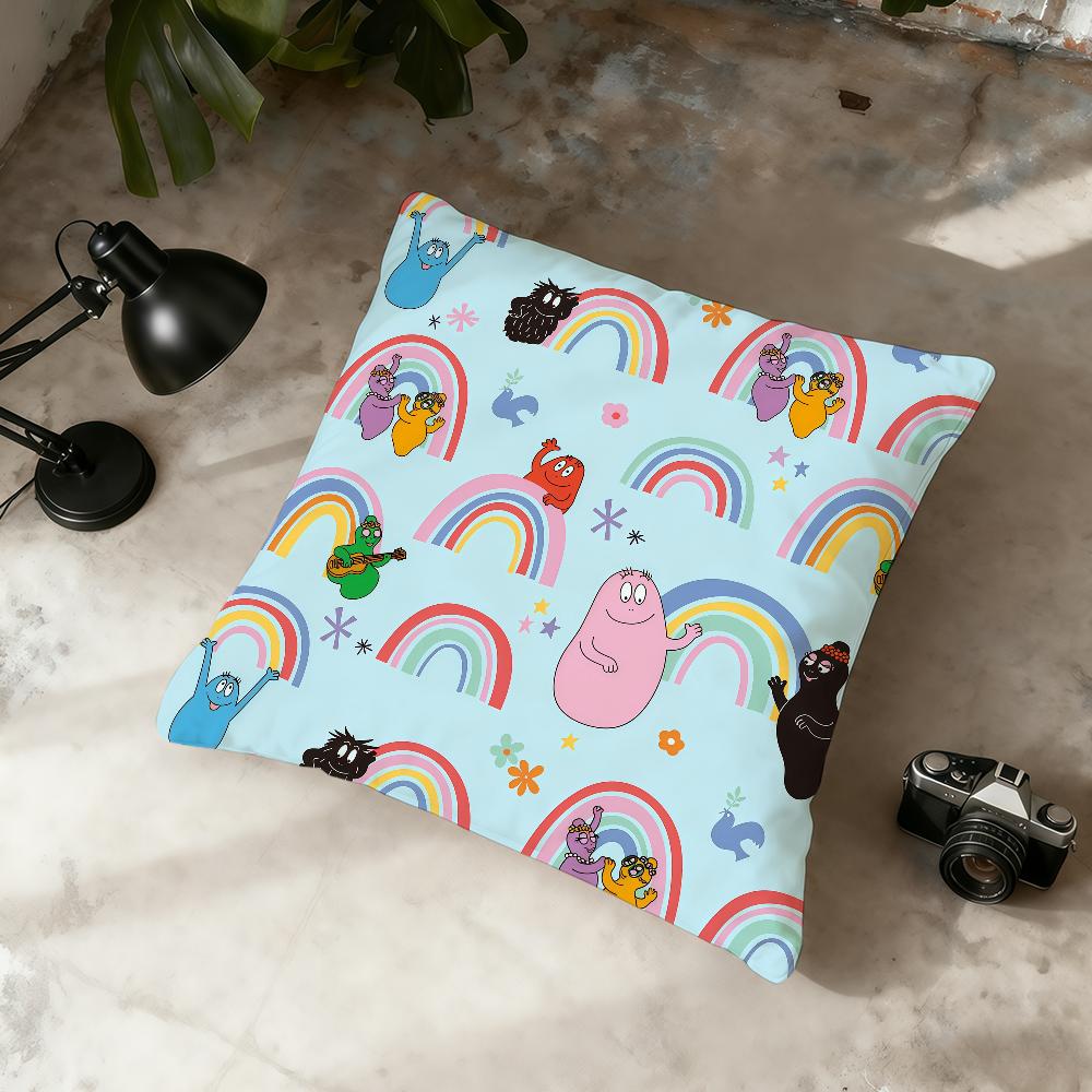 Cute B-Barbapapa Cartoon cushion cover Home Office Convenient Nordic Simplicity Hit With Zipper Cushion Cover