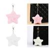 Plush Five-pointed Star Keychain Car Keyring Backpack Handbag Charm Pendant