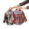 Boys Long Sleeve Plaid Button-Up Shirt for Spring and Autumn
