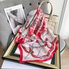 Luxury Horse Belt Print Silk Square Scarf Women Hijab Hair Bands Neckerchief Female Satin Shawl Ribbon Headband Fashion Bandana