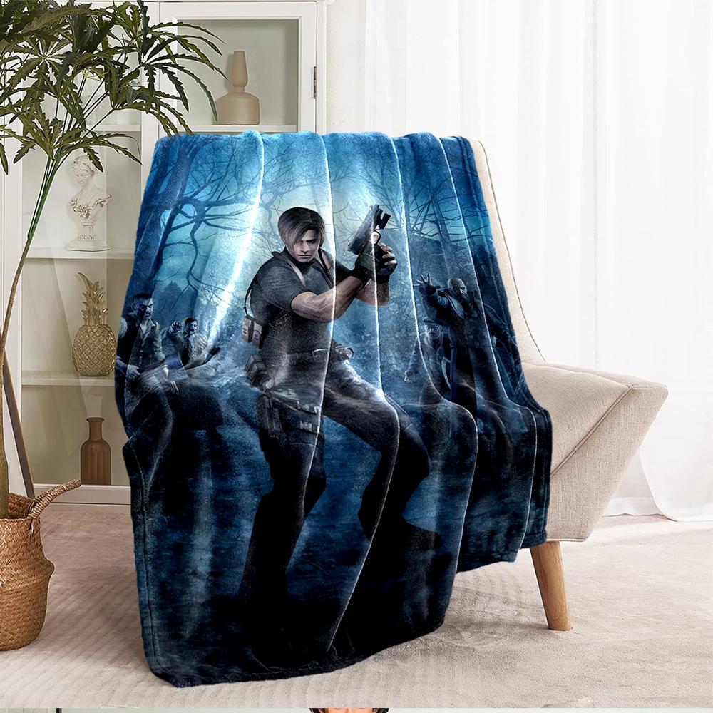 Resident Evil Theme Printed Blanket - Perfect for Couch, Bed, Travel & Outdoor Use | Machine Washable, Cozy & Durable.