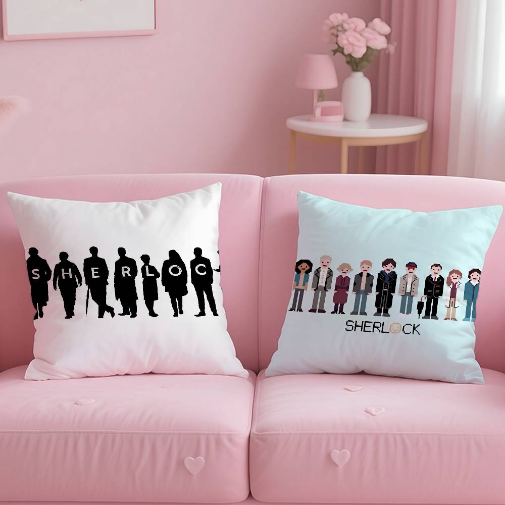 Hot Movie S-Sherlocks Pillow Case Anti-Dustmite Pillowcase Invisible Zipper Silky Short Plush Sofa Cushion Cover