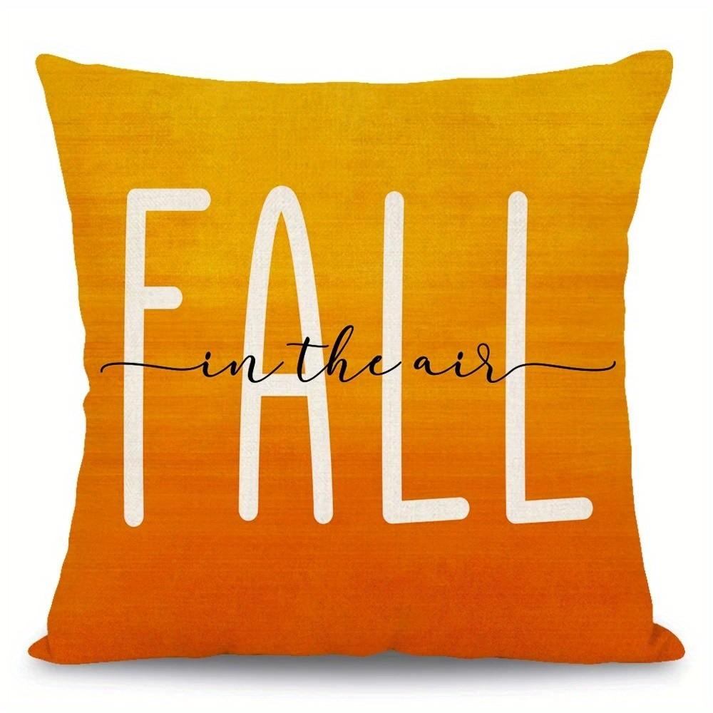 Hello Pumpkin  Fall In The Air Pillows Pattern Cushion Cover Suitable For Sofa Bedroom Car Pillow Cover