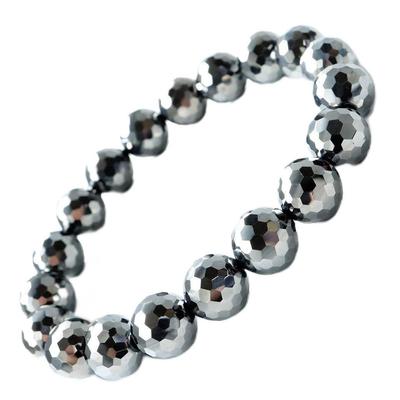 Terahertz Stone with Dedicated Inner Diameter 20cm [GOLD STONE] High-purity Mirror-cut Bracelet, 10mm, Box, Approx.