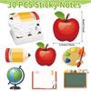 30 Pack Back to School Sticky Notes Total 600 Sheets Funny Notepads Self-Adhesive Writing Memo Pad for Kids Teens School Classroom Office Supplies