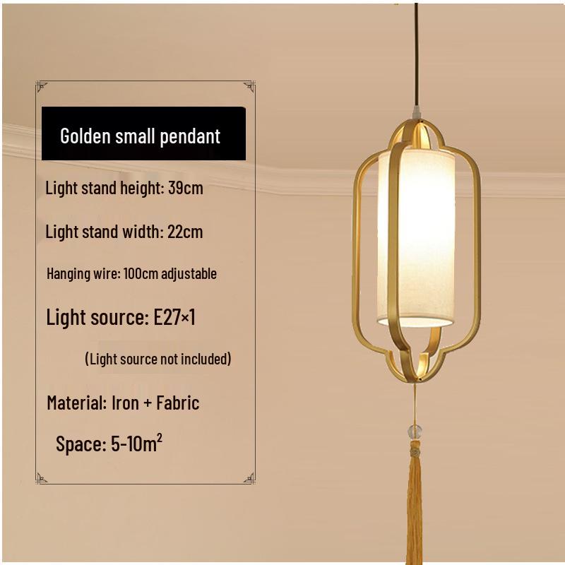 Chinese Zen Style Single Head Pendant Light for Restaurant, Bedroom, Tea Room, Corridor, and Dining Room