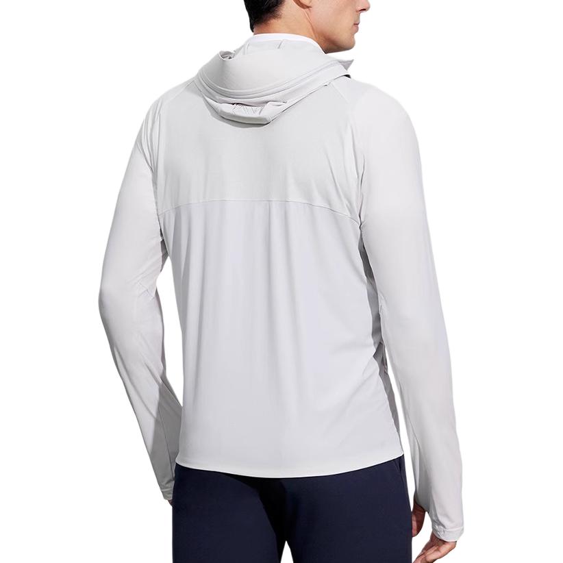 FILA Golf Series Solid Color Long Sleeve Hooded Sun Protection Jacket Men jackets Misty-Gray A11M425505FGY