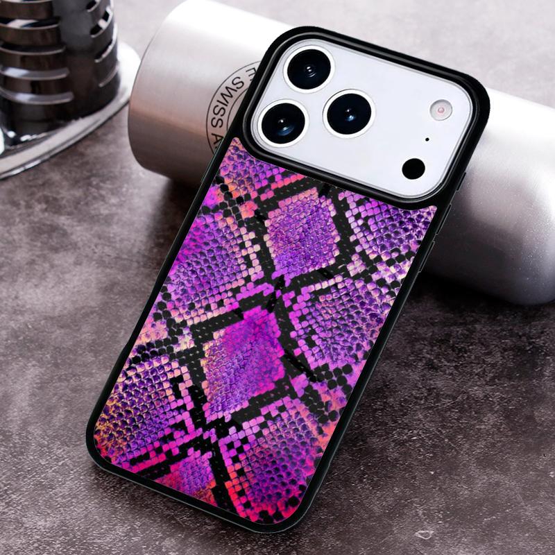 Snake Skin Texture Phone Case For iPhone 17,16e,15,14,13,12,11,Mini,Pro,MAX Soft Silicone Cover