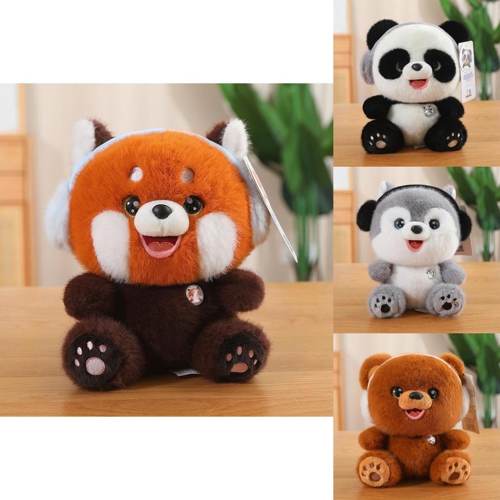 Soft Playful Plush Panda Raccoon Bunny Doll Cozy Stuffed Animal For Kids