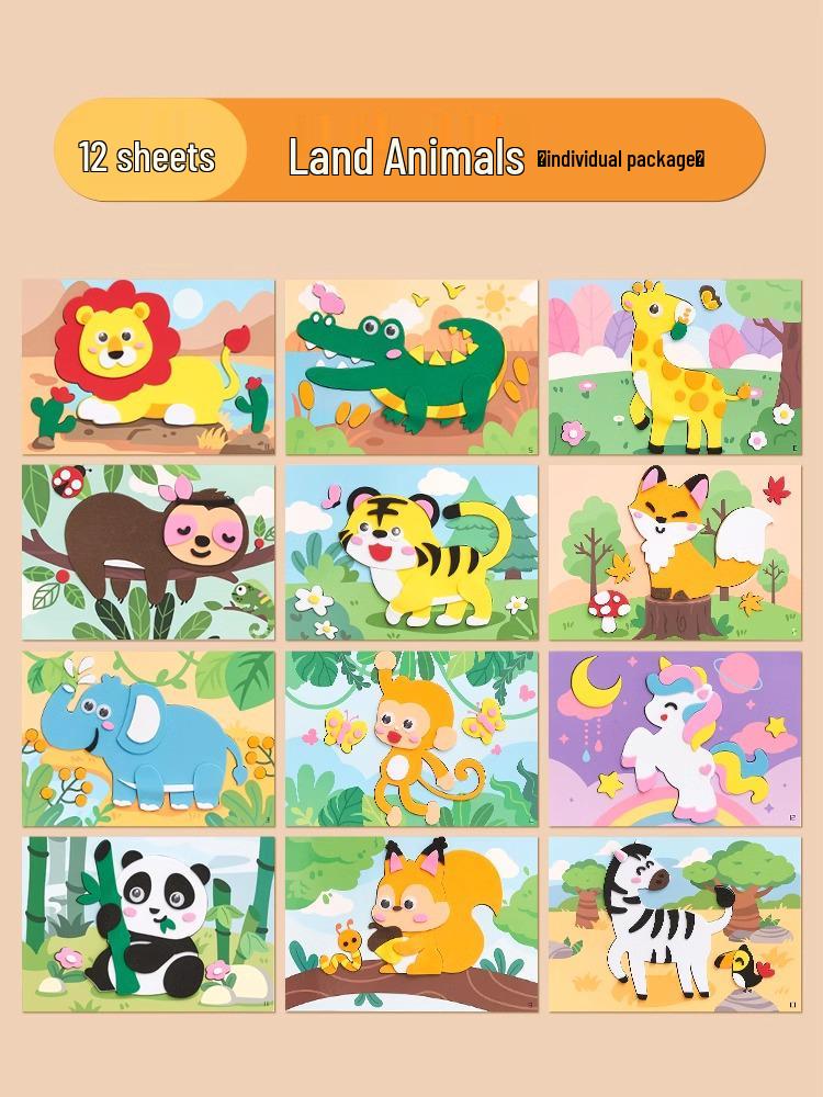 

Набор для 3D рисования наклейками из ЭВА для девочек - Развивающая игрушка ручной работы для детского сада