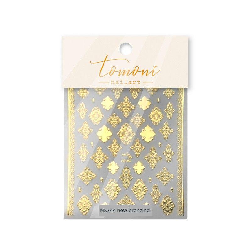 

Gilding Bohemia Nail Stickers Tomoni Net Red Sun Series Adhesive Ethnic Style Totem Nail Stickers Decoration New bronzing Bohemia MS344