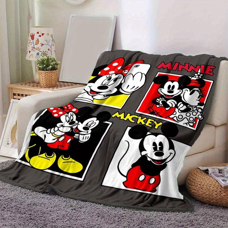 1 pezzo, Coperta Accogliente Mickey e Minnie per Arredamento Casa: Un Regalo Perfetto per Camera da Letto, Soggiorno, Viaggio, Campeggio, Auto