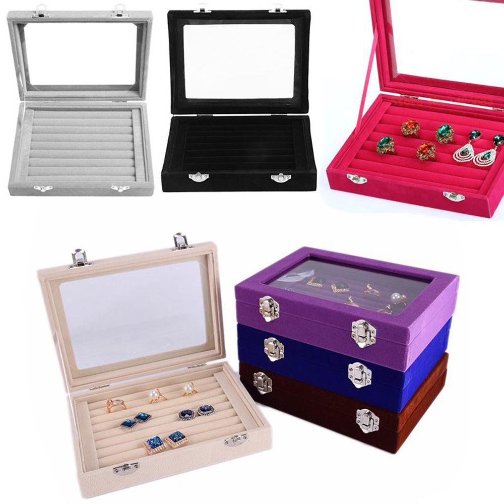 Velvet Finger Rings Rings Displays Case Korean Gift Box Jewelry Show Box Jewelry Packaging Storage