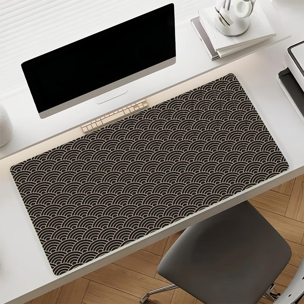 Japanese Style Seigaha Mouse Pad Non-slip Rubber Gamer Balance Computer Mat Decoracion Deskmat Laptop Office Large
