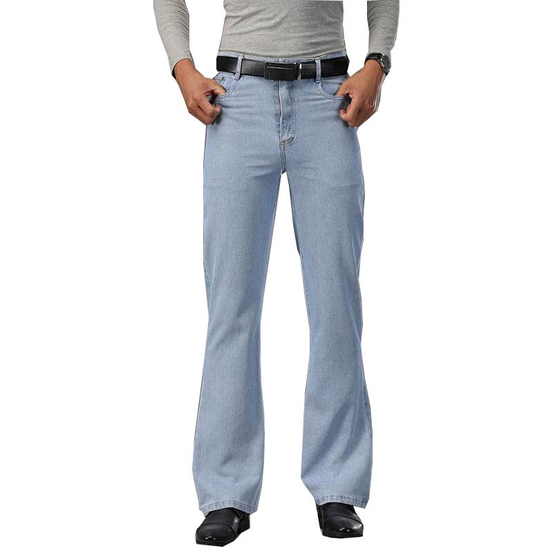 

Мужские светло-голубые расклешенные джинсы Мужские летние свободные микро-расклешенные джинсы 36 светло-синий