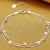 925 Silver Butterfly Bracelet for Girl Bead String Design Insect Fashion Versatile Jewelry Gift