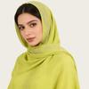 Women Chiffon Long Scarf Rhinestone Decor Solid Color Ethnic Style Pearl Chiffon Shawl Headscarf Versatile Hijab