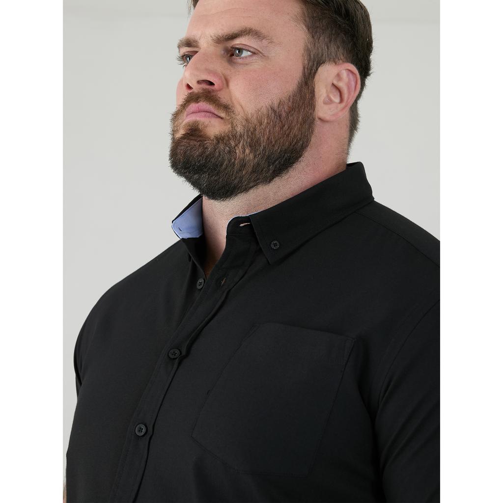 Duke Mens D555 James Oxford Kingsize Short-Sleeved Shirt