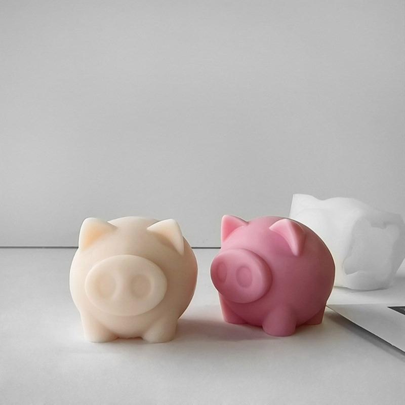 3D g Silikonowa forma na świecę Cartoon ggy Mydło Żywica Gips Narzędzie do robienia Słodkich Zwierzęcych Czekoladowych Kostek Lodowych Dekoracja Biurka