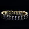 Jewelry, Environmentally Friendly Copper Electroplated Real Gold Zircon Bracelet, Inlaid Zircon Gemstone Jewelry.