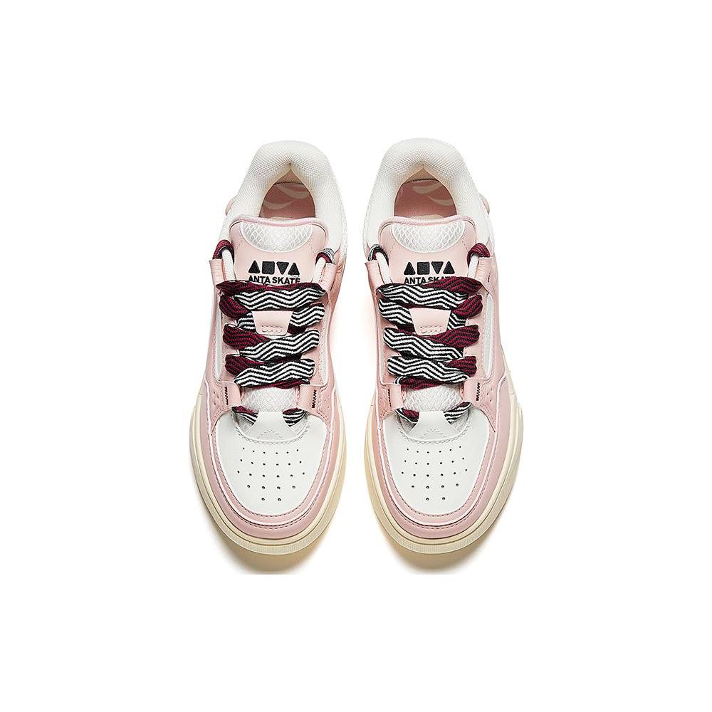 New Anta AOJIE Anti Slip And Wear Resistant Lightweight Low Top Skateboard Shoes Men's Pink 912338040-1