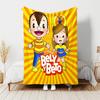 Cartoon B-Bely B-Beto printed throw blanket—lightweight,soft,warm;versatile blanket all seasons—perfect air-conditioning throw,nap blanket