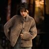 Winter senior high-end fur integrated environmentally friendly fur granular teddy roll fashionable stand-up collar short coat women