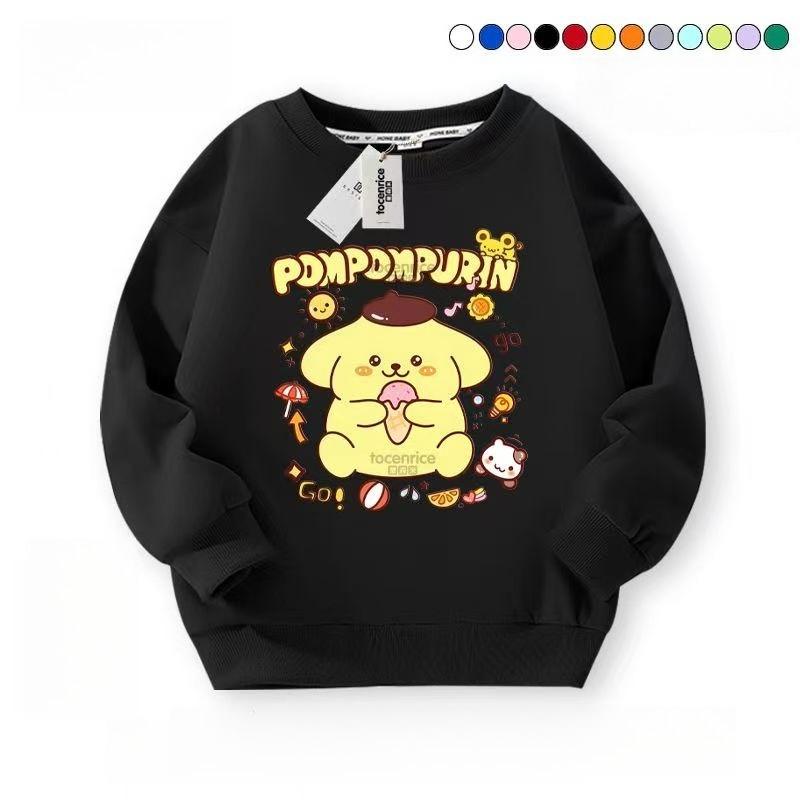 Girls' Top Kids Pudding Dog Printed Pullover Autumn Fashion Long Sleeve T-Shirt