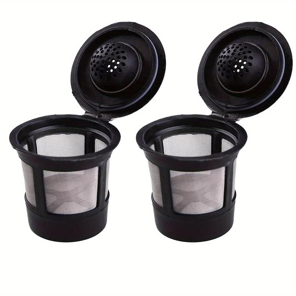 Reusable K Cup Coffee Filters, Refillable Coffee Pod Capsules with Built-in Mesh Filter for Keurig 2.0/1.0