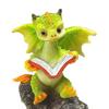 Yousheng Dragon Figurine Cute Resin Dragon Reading Statue Miniature Fairy Garden Ornaments for Terrarium Micro Landscape DIY Crafts