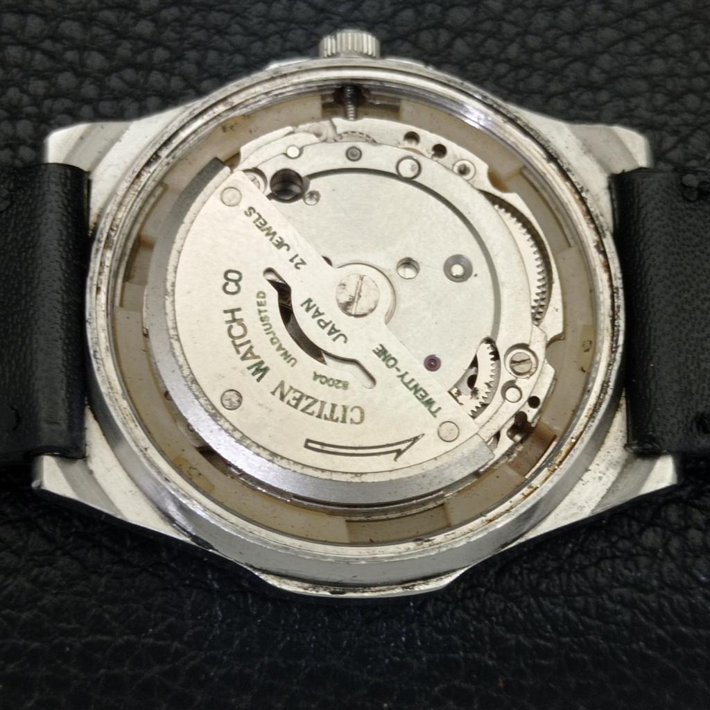 AUTOMATIC VINTAGE CITIZEN 8200 JAPAN MENS WHITE COLOR DIAL WATCH a702133-5 R208-a702133