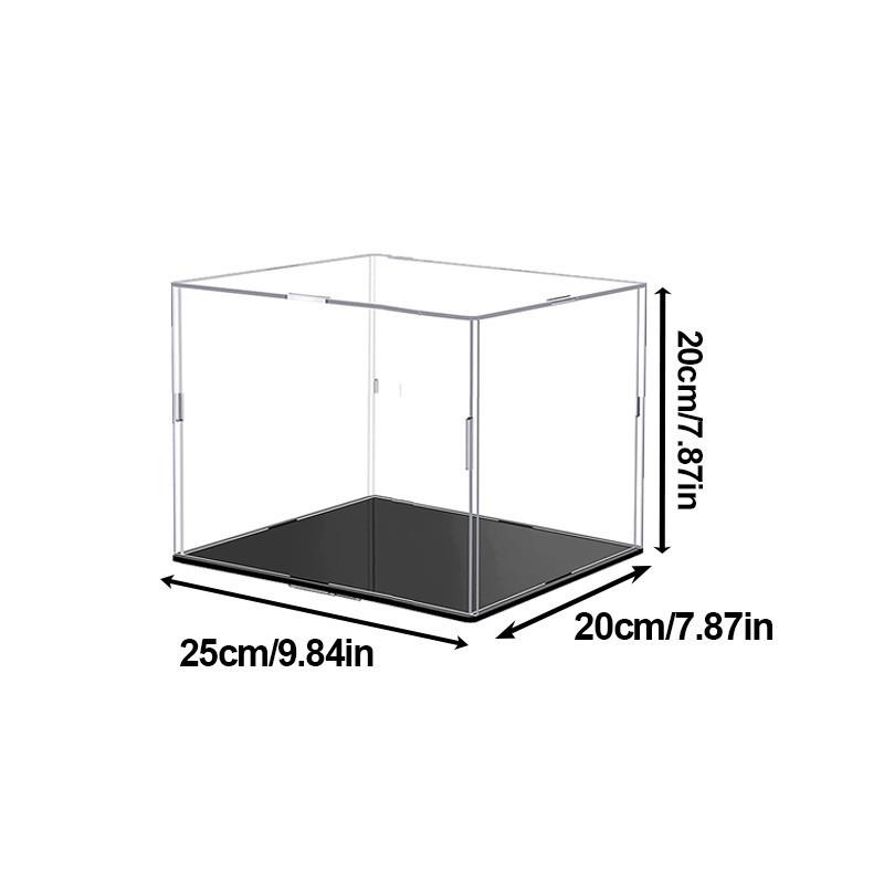 

Прозрачная коробка для хранения, акриловая модель, витрина, столешница, органайзер, подставка, пылезащитная витрина для фигурок/игрушек/коллекционирования 25*20*20cm