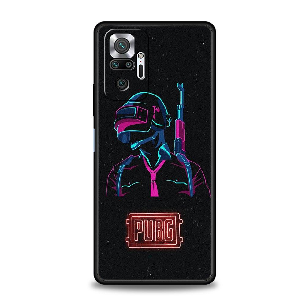 PUBG Game Phone Case For Xiaomi Redmi Note 14 13 5G 10 11 12 Pro Plus 4G 14C 13C 12C 10C Black Cover
