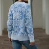Women Christmas Sweater Long Sleeve  Christmas Tree Knitting Sweater Tops