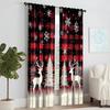 2 Pezzi Tende da Finestra Fiocco di Neve di Natale per Soggiorno Camera da Letto Decorazione Atmosfera Festiva Design Tasca per Bastone Privacy