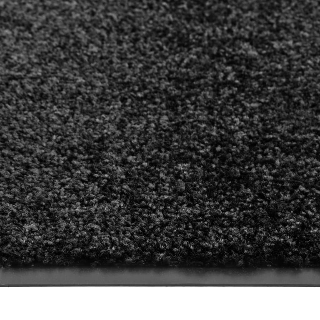 Washable Doormat Black 120x180 cm