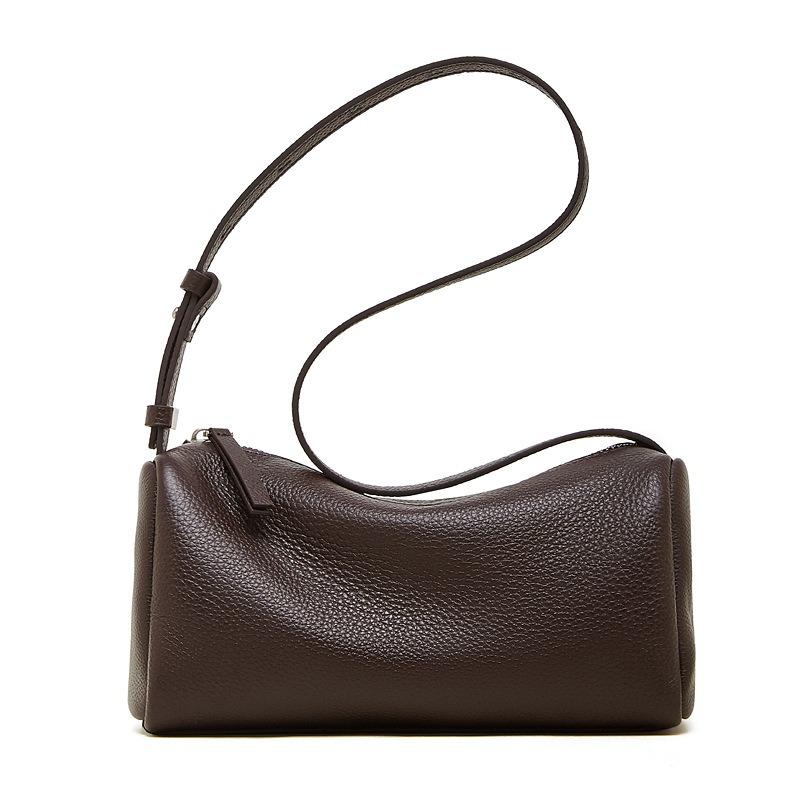 

Zency Women s Genuine Leather Shoulder Bag Large Capacity Retro Crossbody Handbag кавовий