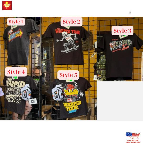 Новая одежда Warped Tour Орландо 15-16 ноября 2025 г. Футболка Перепечатка Унисекс Футболка S