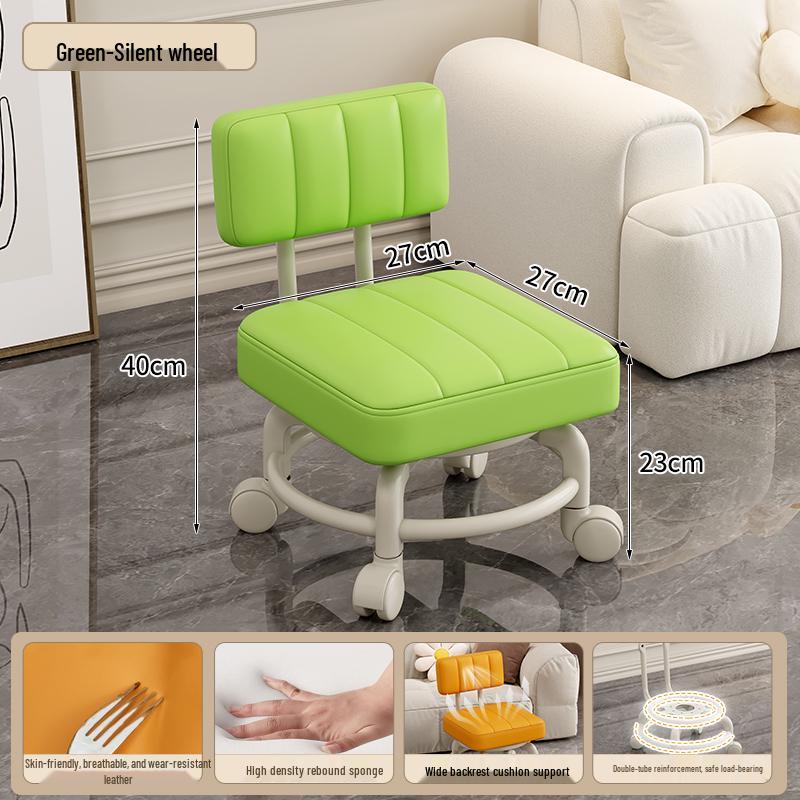 Kompakter Rollhocker mit Schwenkrädern – Ideal für Zuhause, Beauty oder den Gelegenheitsgebrauch