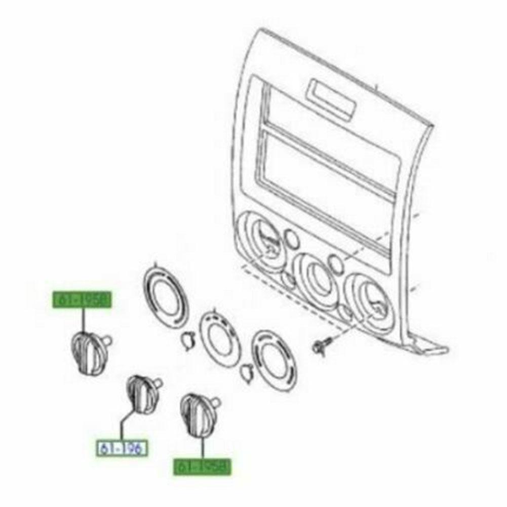 Car Heater Control Knobs A/C Control Knob 3PCS  For Ford PJ Ranger 2009-2011 UR5661195C/UR5861195C For Mazda BT50 Models