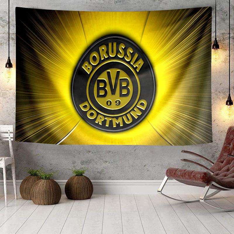 1 szt. Gobelin Borussia Dortmund do powieszenia w sypialni, salonie, pokoju zabaw, dekoracja artystyczna na ścianę, prezenty świąteczne i urodzinowe