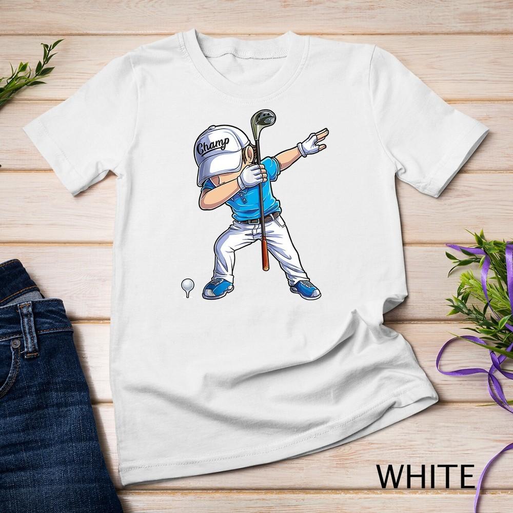 

Dabbing Golf T shirt for Boys Dab Dance Golfing Golfer Gifts Unisex T-shirt S