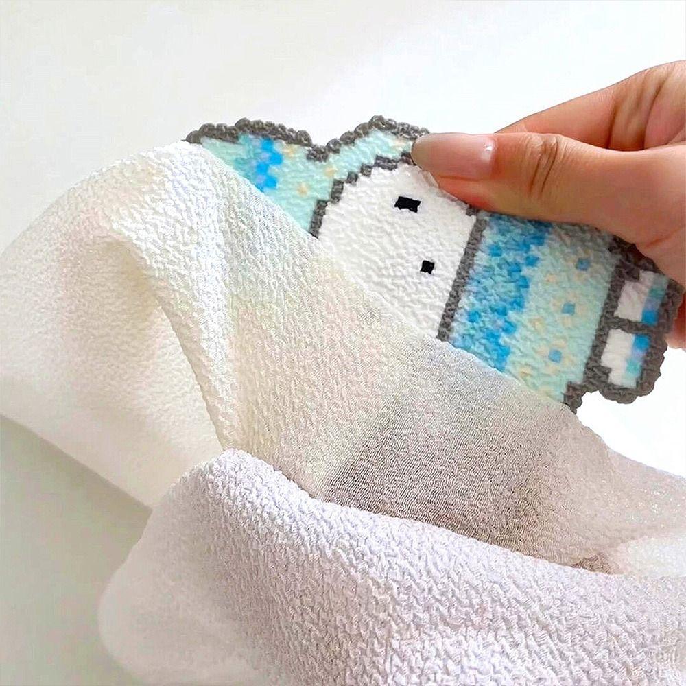High Temperature Resistant Ironing Cloth for Perler Beads Large Size Textured White Bath Towel Handmade Tool