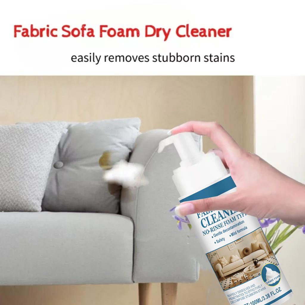 Fabric Sofa Foam Dry Cleaner Multi-Functional Cleaning Solution Clothing Stain Remover for Carpet Curtain No Water Needed Agent