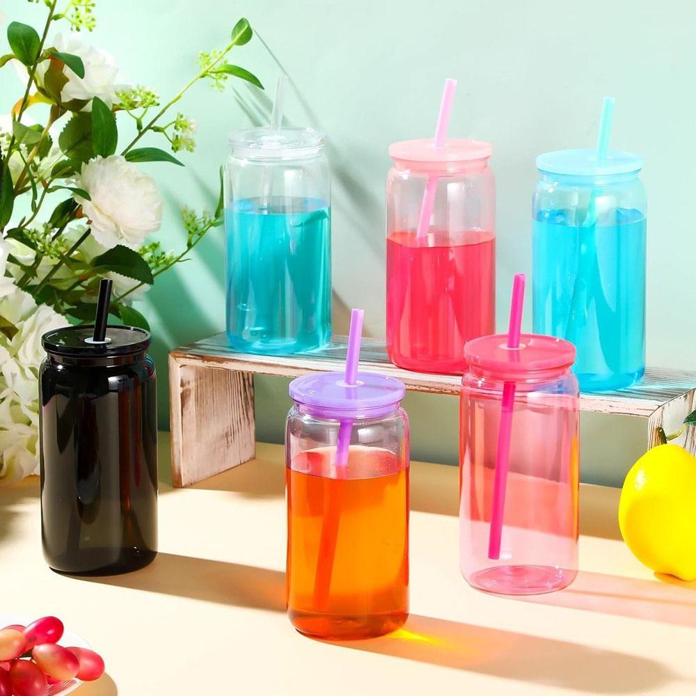 with Lids Straws Water Bottles Reusable Beverage Mugs NEW Drinking Tumbler  Party Favor