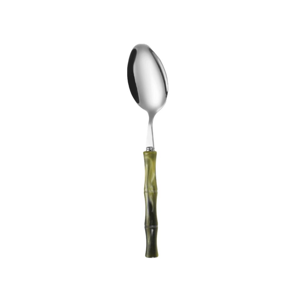 304 Stainless Steel Western Dinnerware Flatware Acrylic Handle Dinnerware  Fork Spoon  Home Kitchen Table spoon Green