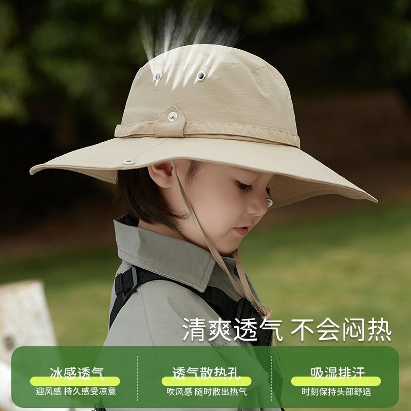 Children bucket hat outdoor boys sun hat camping hiking sun hat girls big brim sun hat middle older children
