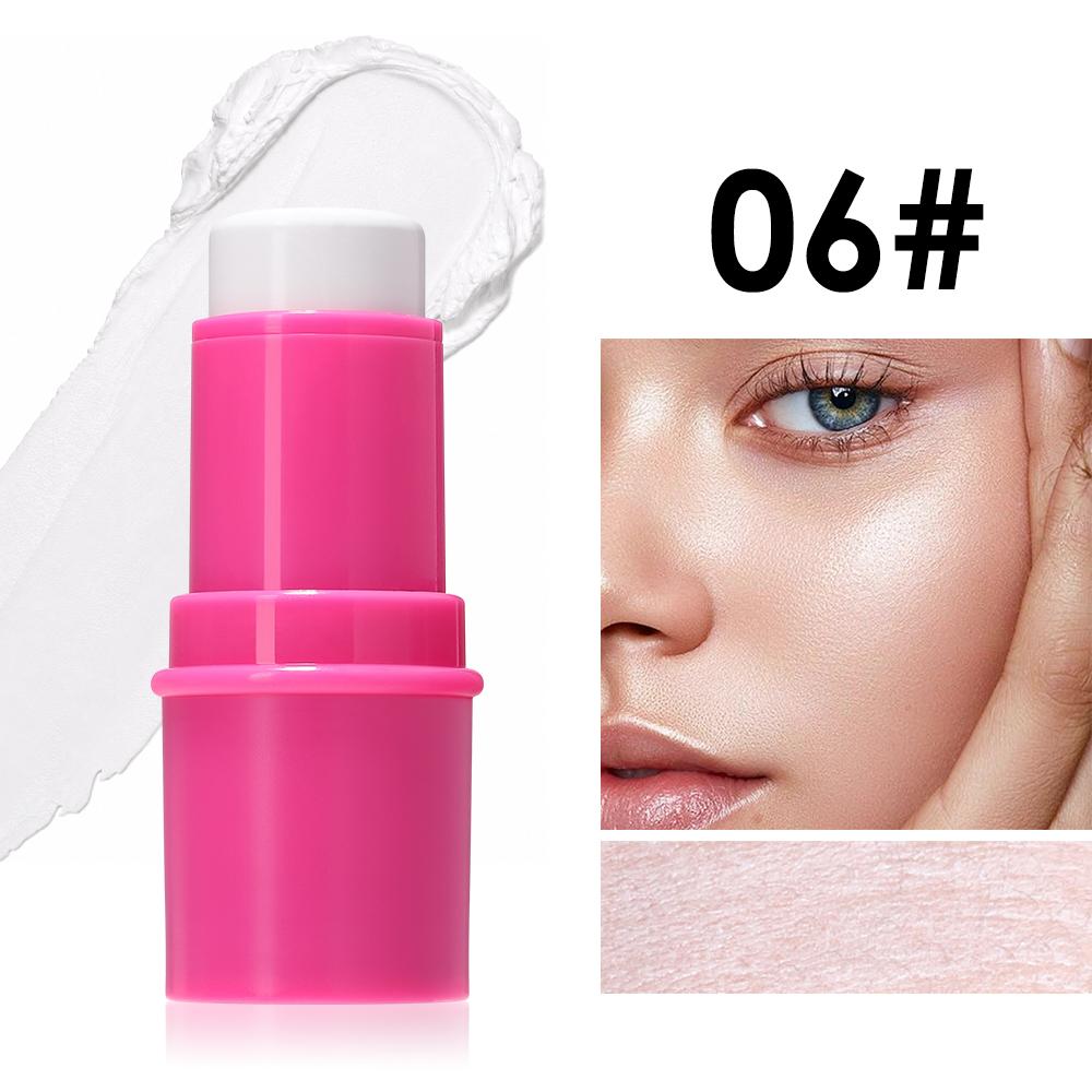 Julystar Makeup Stick, Contour Highlighter Blush Stick for Face, Shimmer High Light Stick, Creamy Natural Face Shaping Contour Brightening Blush Stick