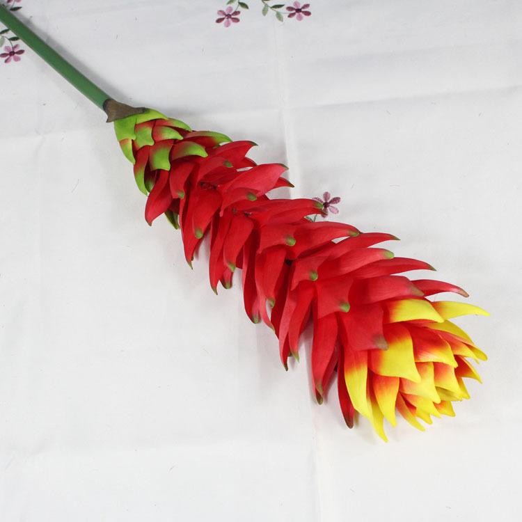 

Simulation of a single ginger flower, good luck in the New Year and the Spring Festival, simulation flower simulation flower ginger bud ярко-красный